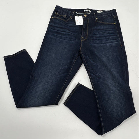 Good American Women's Good Waist Skinny Jeans Dark Wash High Rise Size 18 NWT