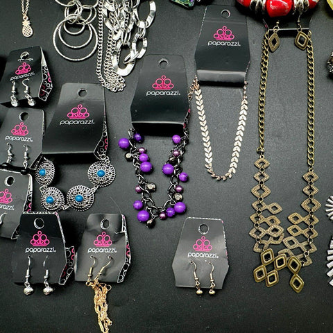 Paparazzi Jewelry Lot of 25+ Fashion Necklaces Earrings Bracelets Rings