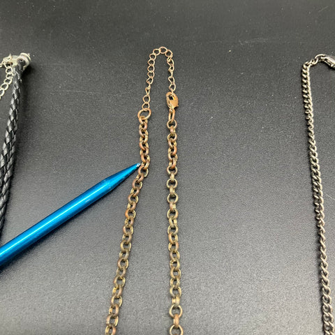 Statement Costume Jewelry Lot of 7 Necklaces Beaded Gold Tone Silver Tone Boho