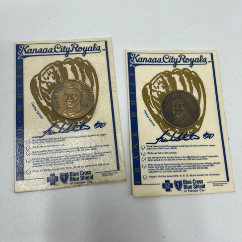 Frank White Auto Card Lot + 1998 Royals Packs & 1993 Pin Memorabilia