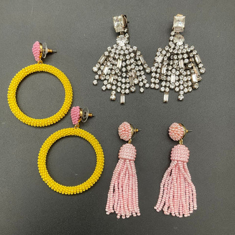 J. Crew Statement Costume Jewelry Lot of 9 Necklaces Earrings Bracelet