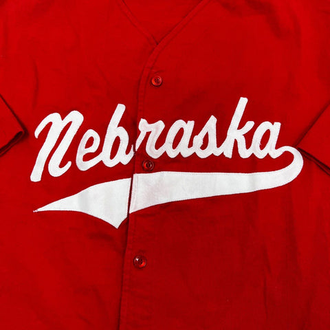 Vintage 90s Nebraska Huskers Bo-Pro Classic Baseball Jersey Red Sz XXL