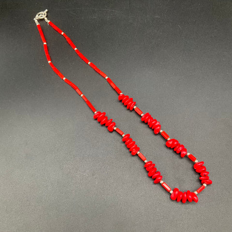 Southwestern Style Turquoise & Coral Tone Costume Jewelry Lot Necklaces Bracelet