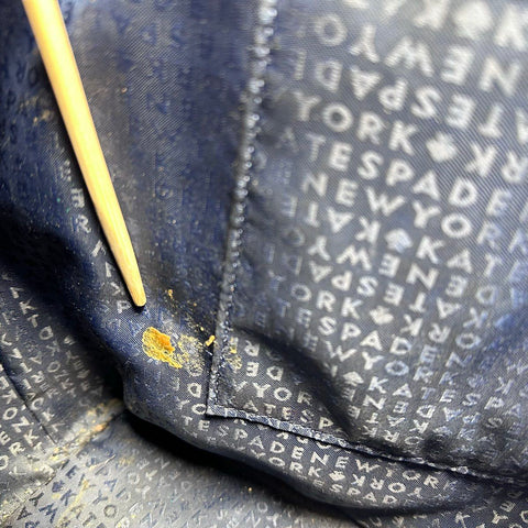 Kate Spade Royal Blue Leather Large Tote Bag Gold Hardware