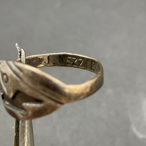 Vintage Jimmie Nezzie Navajo Sterling Silver Ring Size 7 Native American