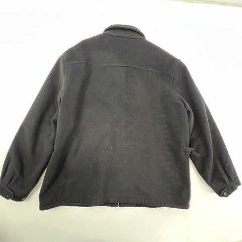 Vintage 90s Polo Ralph Lauren Wool Barracks Bomber Jacket Black Sz XXL