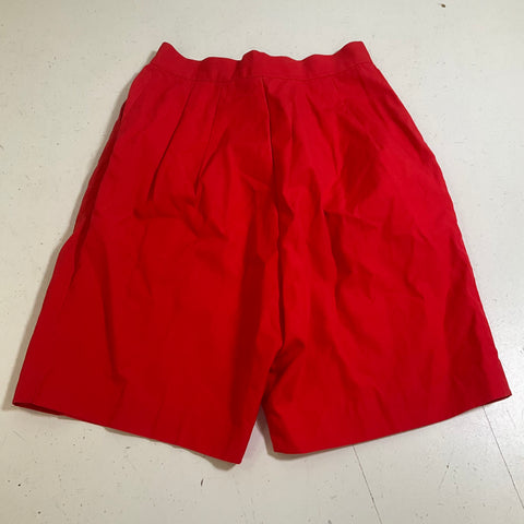 Vintage 70s Catalina Red Play Abouts High Waist Pleated Shorts Women's Size 12