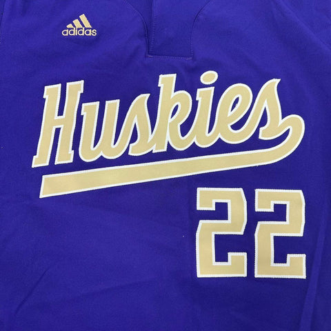 Adidas NWT Washington Huskies Purple A2 Baseball Jersey #22 Men's Size 44
