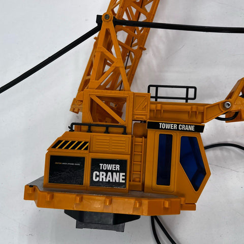 New Bright Vintage 1993 Tower Crane Wired Remote Control Toy 27" Tested Works