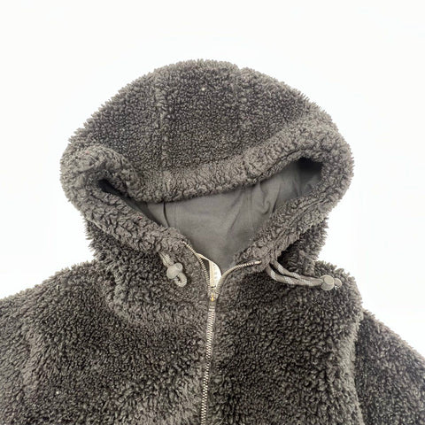 Lululemon Women's Black Textured Fleece 1/2 Zip Sherpa Cropped Pullover Size 6