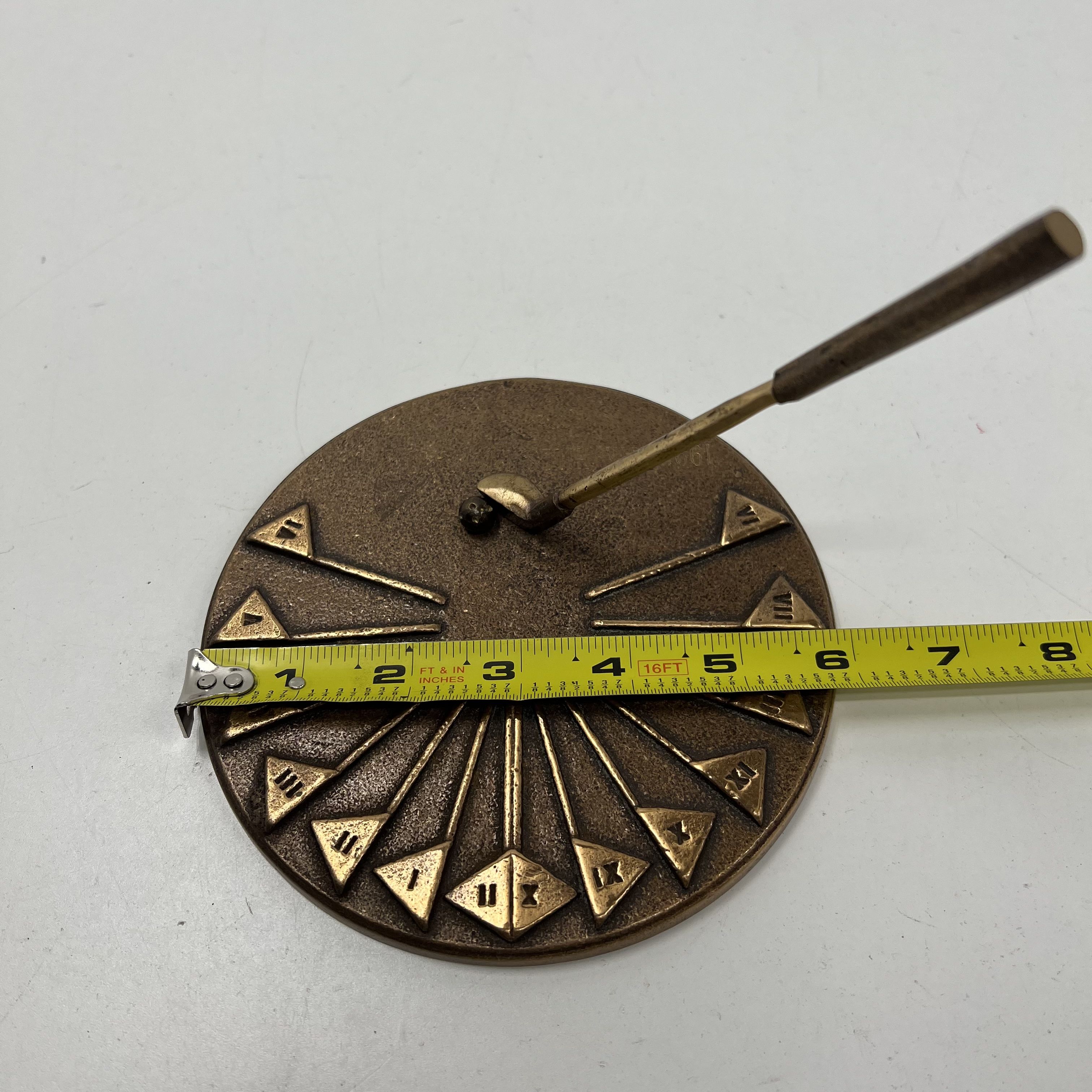 Andre Swan 1991 Oak Hills Invitational Golf Trophy Bronze Sundial Vintage