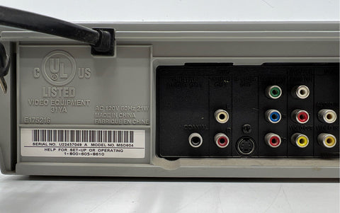 Magnavox MSD804 VCR DVD Player Combo 4-Head VHS Silver Vintage As-Is