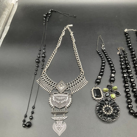 Sugarfix & Roman Necklace Lot 9pc Vintage to Modern Statement Costume Jewelry
