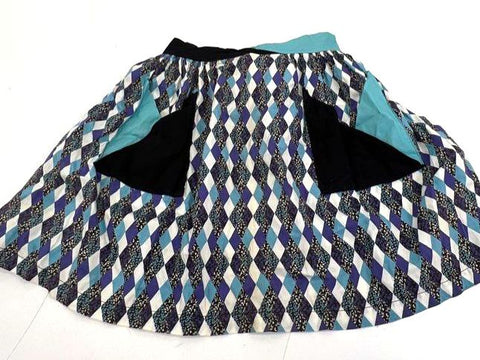 Vintage 50s 60s Lot of 3 Handmade Half Aprons Retro Kitchen Floral Geometric