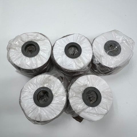 Lot of 5 Brown Continuous Coil Zipper Chain Tape Spools By The Yard Sewing