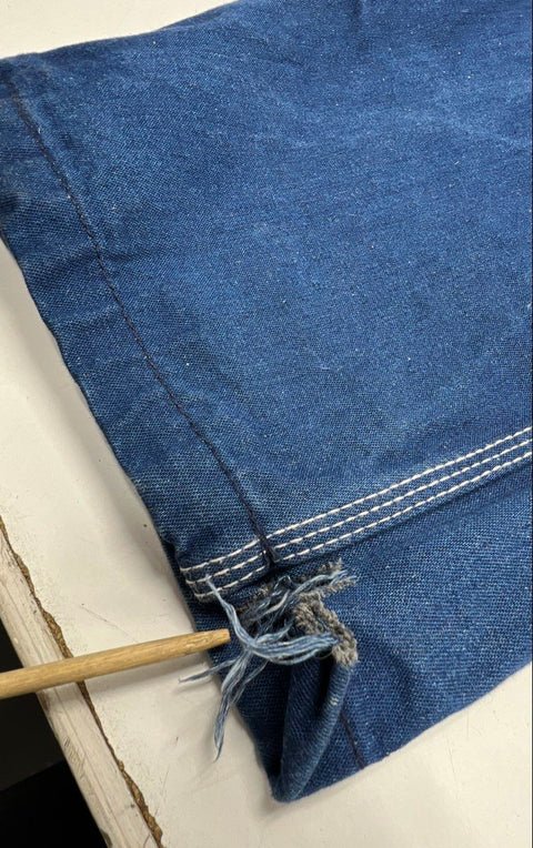 Vintage 90s Big Smith Denim Bib Overalls Carpenter Workwear Indigo Sz 36x36