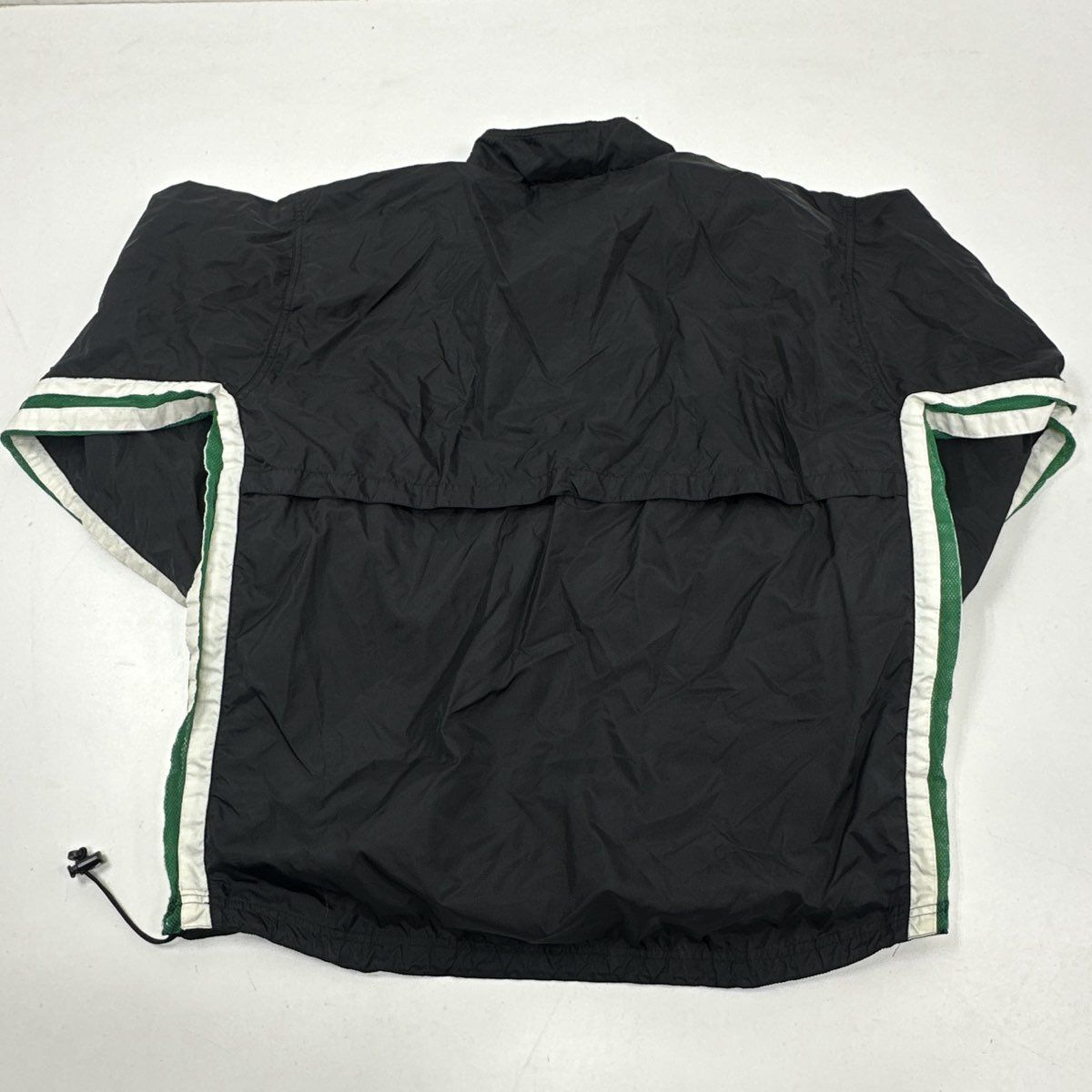 ジャズメン Vintage 90s Adidas 1/4 Zip Windbreaker Jacket Black Green Mesh