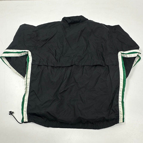 Vintage 90s Adidas 1/4 Zip Windbreaker Jacket Black Green Mesh Lined Sz XL