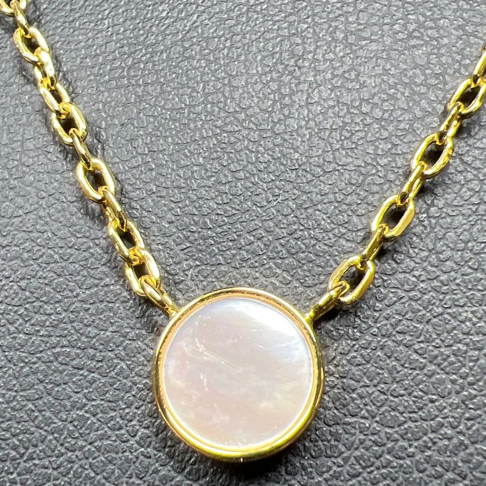 Gorjana Gold Tone Mother of Pearl Chain Necklace