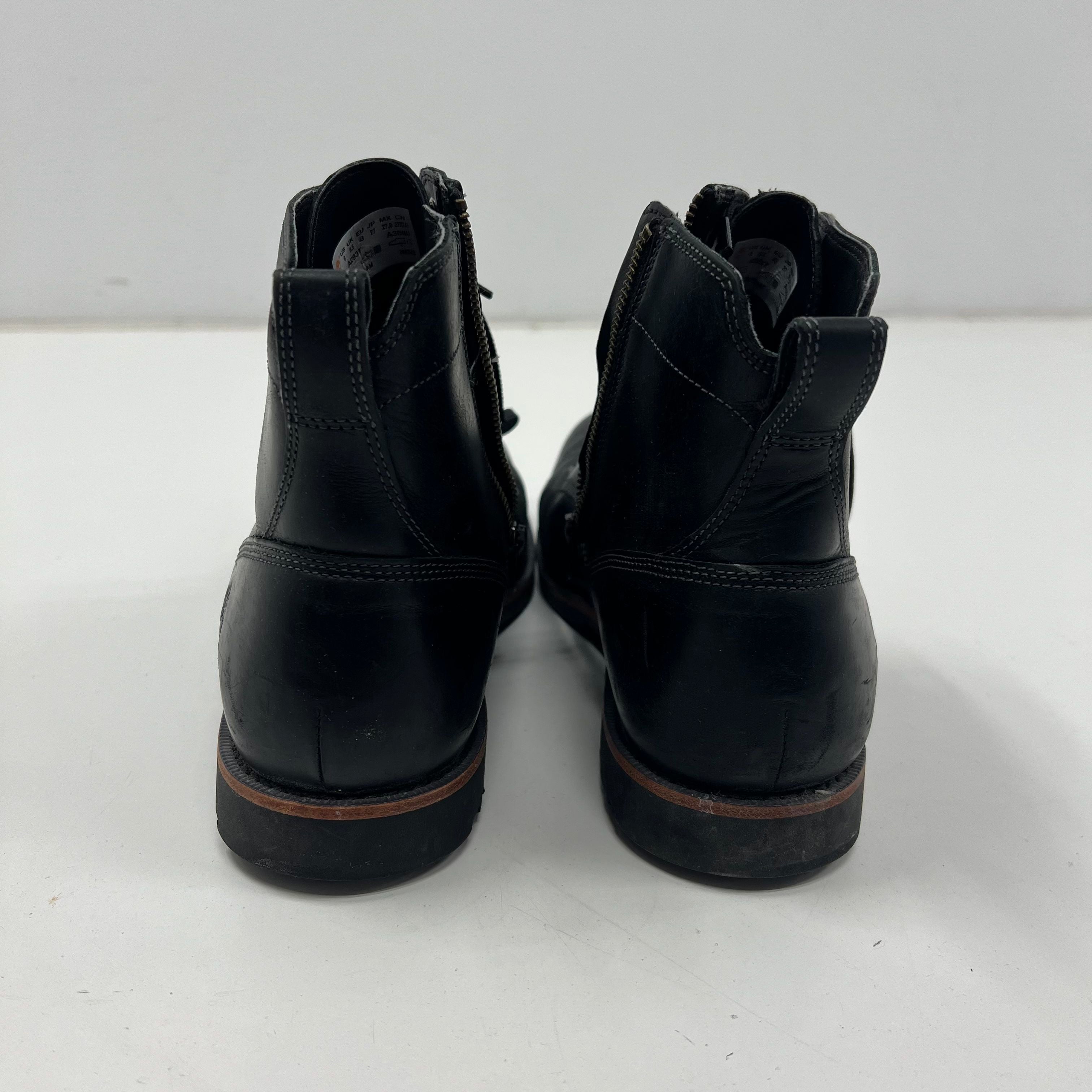 Timberland Squall Canyon Waterproof Side Zip Chukka Boots Black Leather