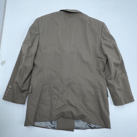 Vintage 90s Joseph Abboud Men's 2-Piece Suit Taupe Wool Double Breasted 41 32x28