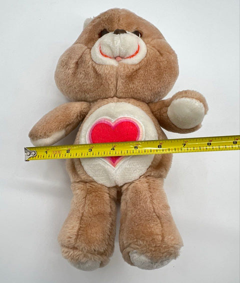 Care Bears Tenderheart Bear Plush Stuffed Animal 12 Inch Vintage Heart Button