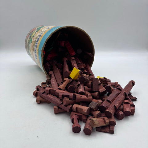 Vintage Halsam American Logs No 825 Wooden Building Toy Set Approx 211 Pieces