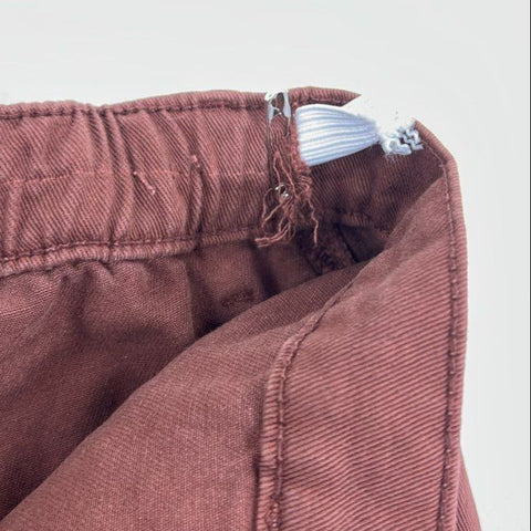 Big Bud Press Women's Work Shorts Brown High Rise Cotton Twill Size S