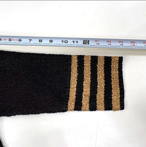 Berek Women's Crinkle Top Splish Splash Abstract Black Tan Textured Sz XL NWT