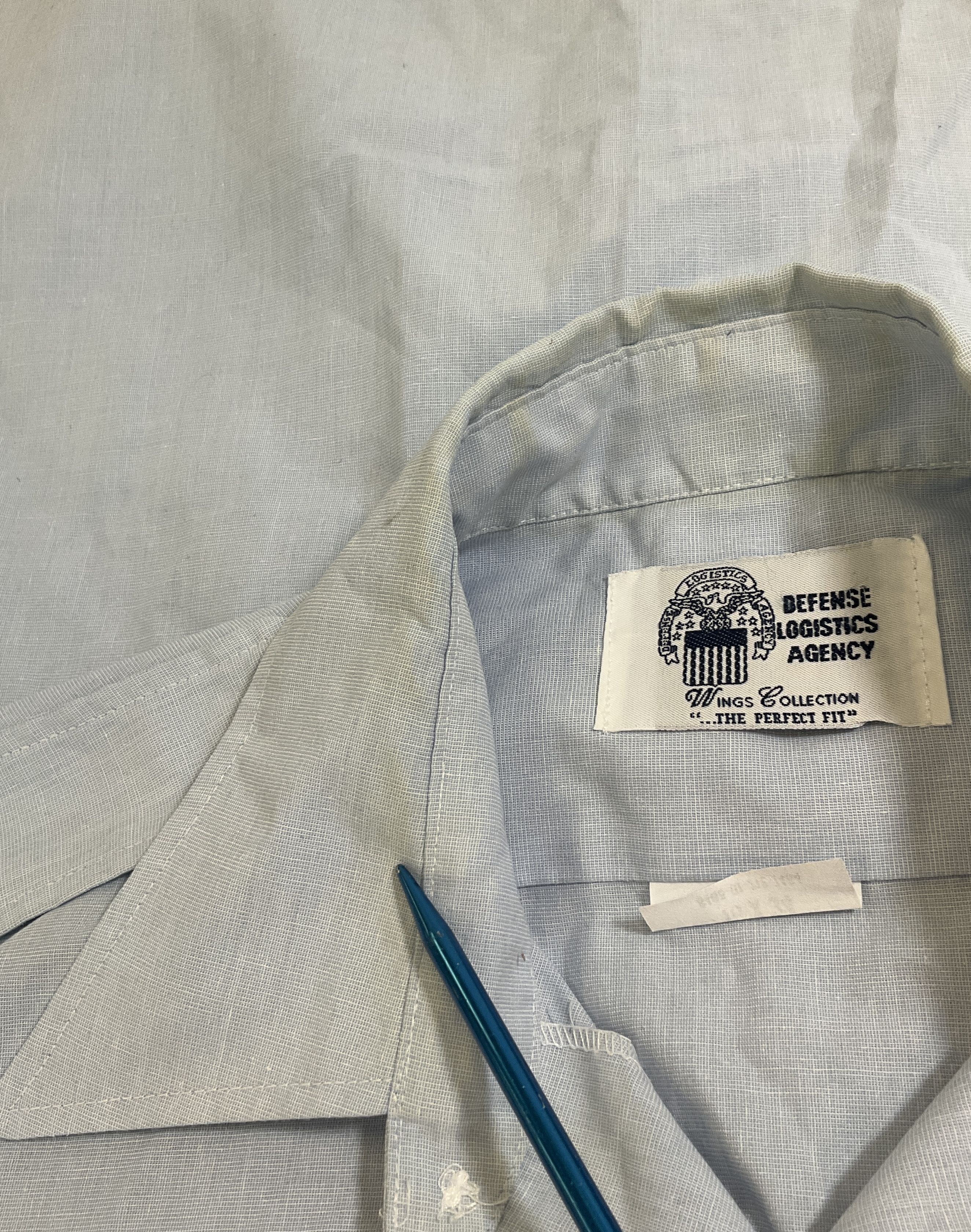 Vintage 1987 USAF Air Force Military Issue Dress Shirt Made in USA Sz 16x34