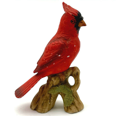 Vintage Lefton Cardinal Figurine Lot Ceramic Red Birds 3 Pieces KW123 KW464 5374