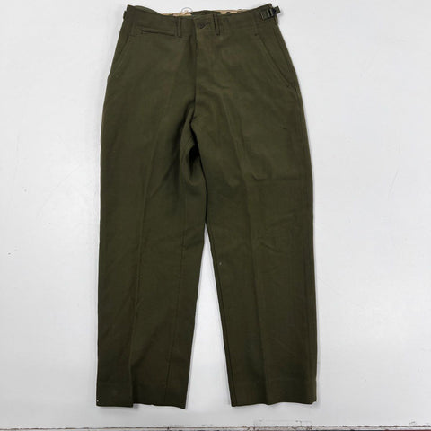 Vintage 1950s US Army M-1951 Wool Field Trousers OD Green Sz Small Short
