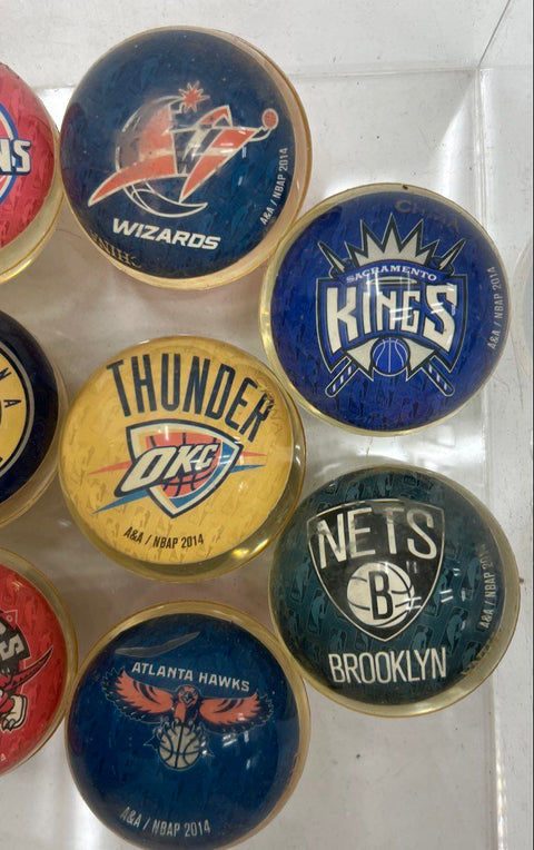 NBA Basketball Bouncy Ball Lot A&A Superballs 11 Pieces 2014
