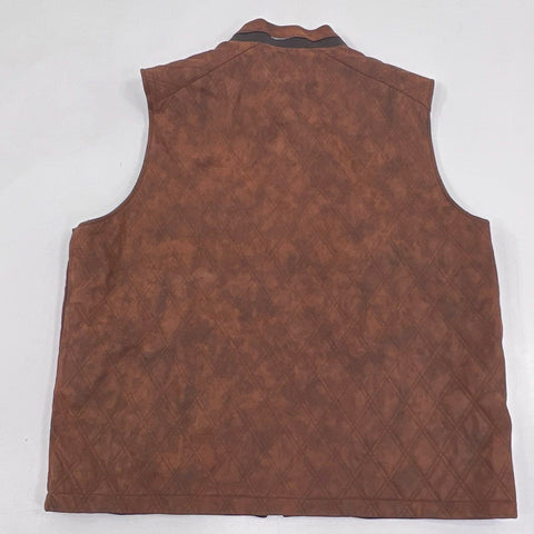 Hart Schaffner Marx Men's Reversible Vest Brown Navy Quilted NWT XXL