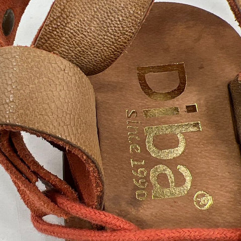 New Diba Terracotta Suede Studded Lace Up Gladiator Sandals Womens Size 6
