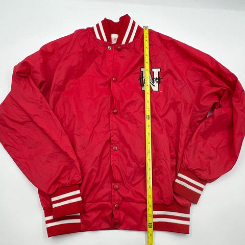 Vintage 80s Nebraska Huskers Ryder Snap Front Coach's Jacket Made in USA Sz XL