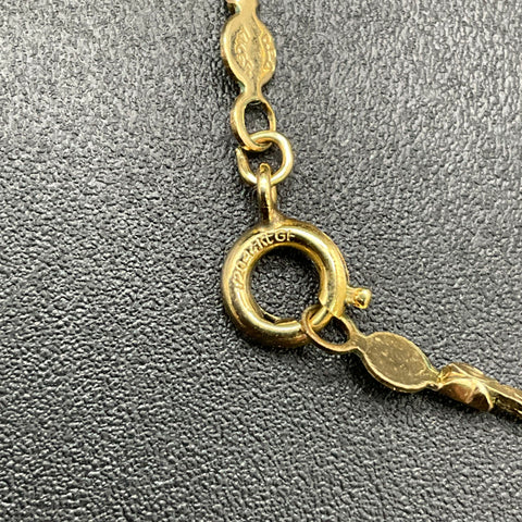Vintage D.E.C. 1/20 14K Gold Filled Textured Flat Snake Chain Necklace 17"