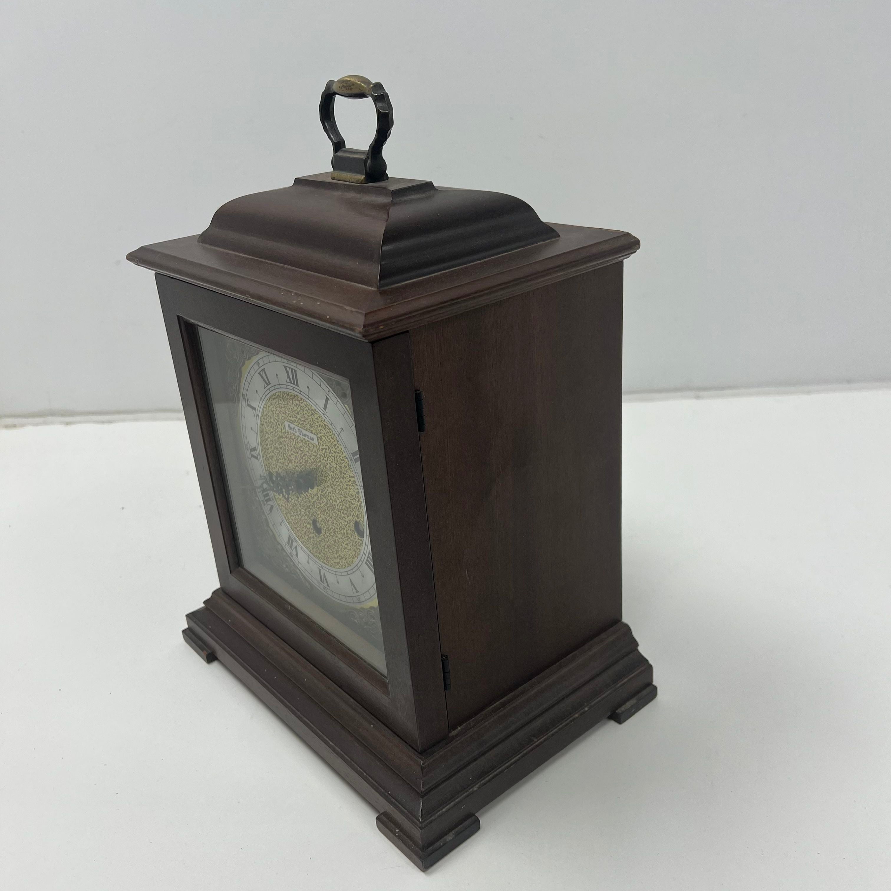 Seth Thomas Legacy 3W Mantle Clock Brown Westminster Chime Model 1314-000