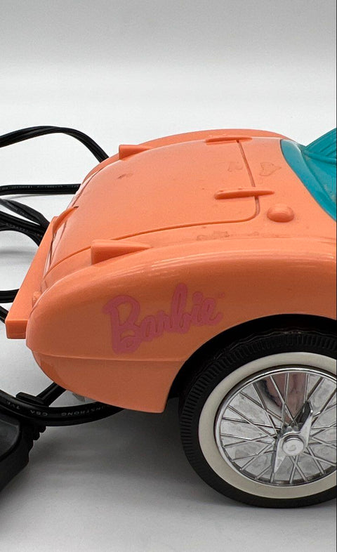 Barbie Telemania Car Clock Radio AM FM Alarm Vintage Pink Convertible Tested