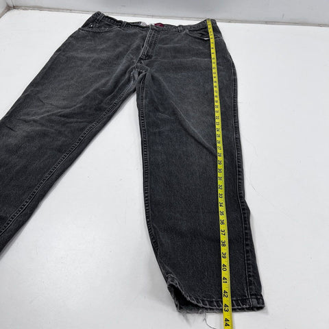 Vintage 90s Levi's 545 Loose Fit Made in USA Jeans Black Orange Tab Sz 42x32
