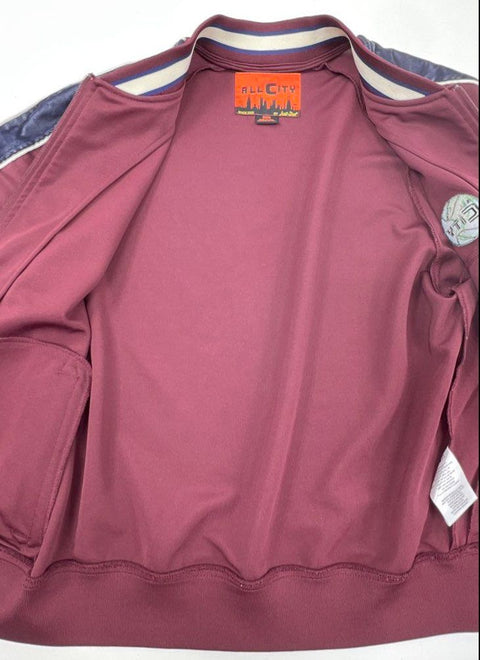 All City by Just Don Men's Maroon Tracksuit Set Jacket Track Pants Size M