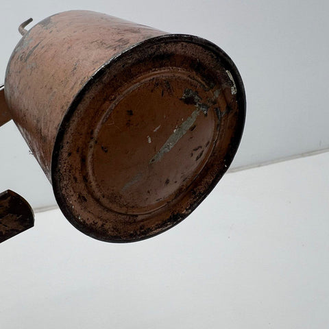 Vintage GOLDENROD Metal Pump Oil Can Thumb Oiler USA Made Rustic Industrial