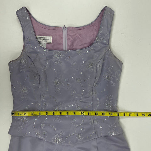 Vintage Y2K Gunne Sax Jessica McClintock Embroidered Sequin Formal Dress Sz 7/8