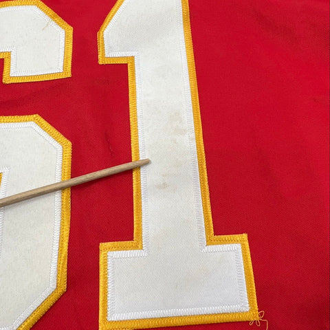 Nike Men's Kansas City Chiefs Mitch Morse 61 Football Jersey Red AFL Patch Sz 60