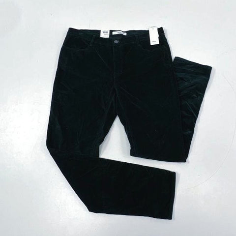 Brax Women's Style Mary Slim Fit Green Velvet Motion Pants Sz 44 US 18R NWT