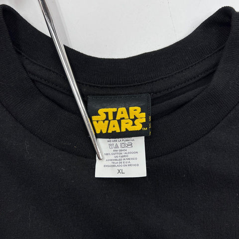 Star Wars Men's Black Darth Vader Graphic Flame Logo T-Shirt Sz XL NWT