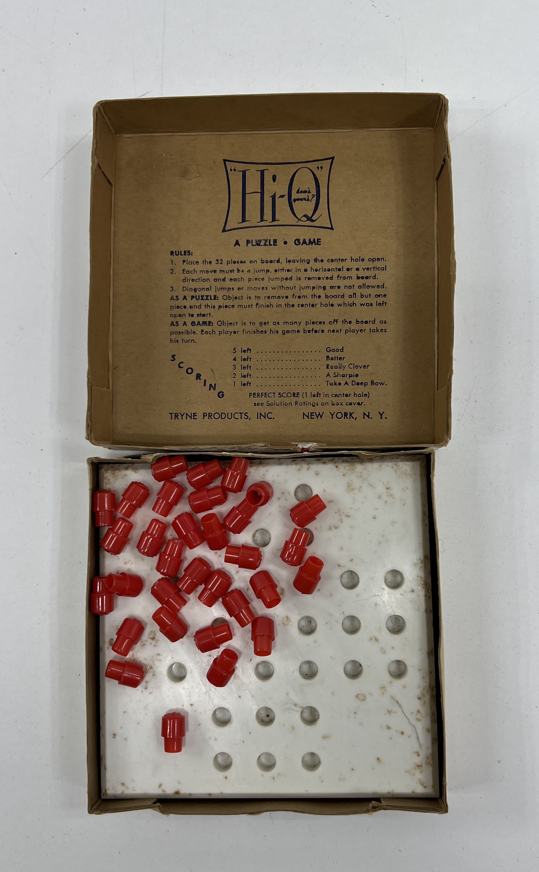 Vintage Board Games Lot Of 2 Hi-Q & Pocket Chess Mini Game