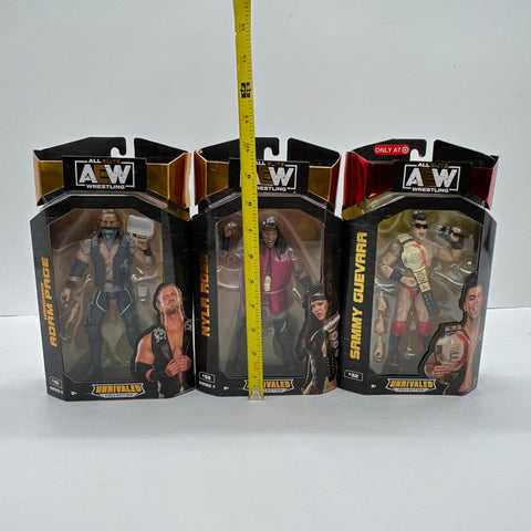 AEW Unrivaled Figure Lot Hangman Adam Page Nyla Rose Sammy Guevara 3 New In Box