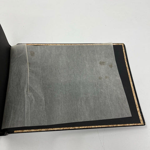 Vintage Japanese Lacquer Photo Album Scrapbook Mt Fuji Hand Painted Inlay