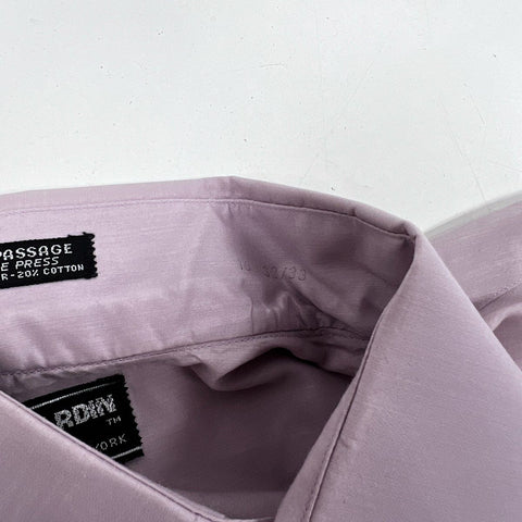 Vintage 90s Pierre Cardin Men's Lot of 2 Shirts Gray Mauve Sz 15.5 16